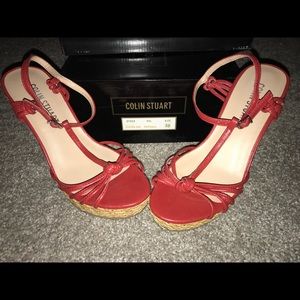Colin Stuart Leather Wedges “Papricka”